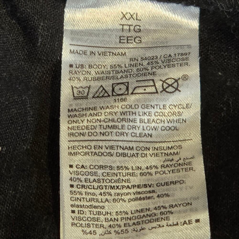Old Navy Maternity XXL, Black Linen Blend Skort: Casual Minimalist Everyday Wear - Picture 4 of 11